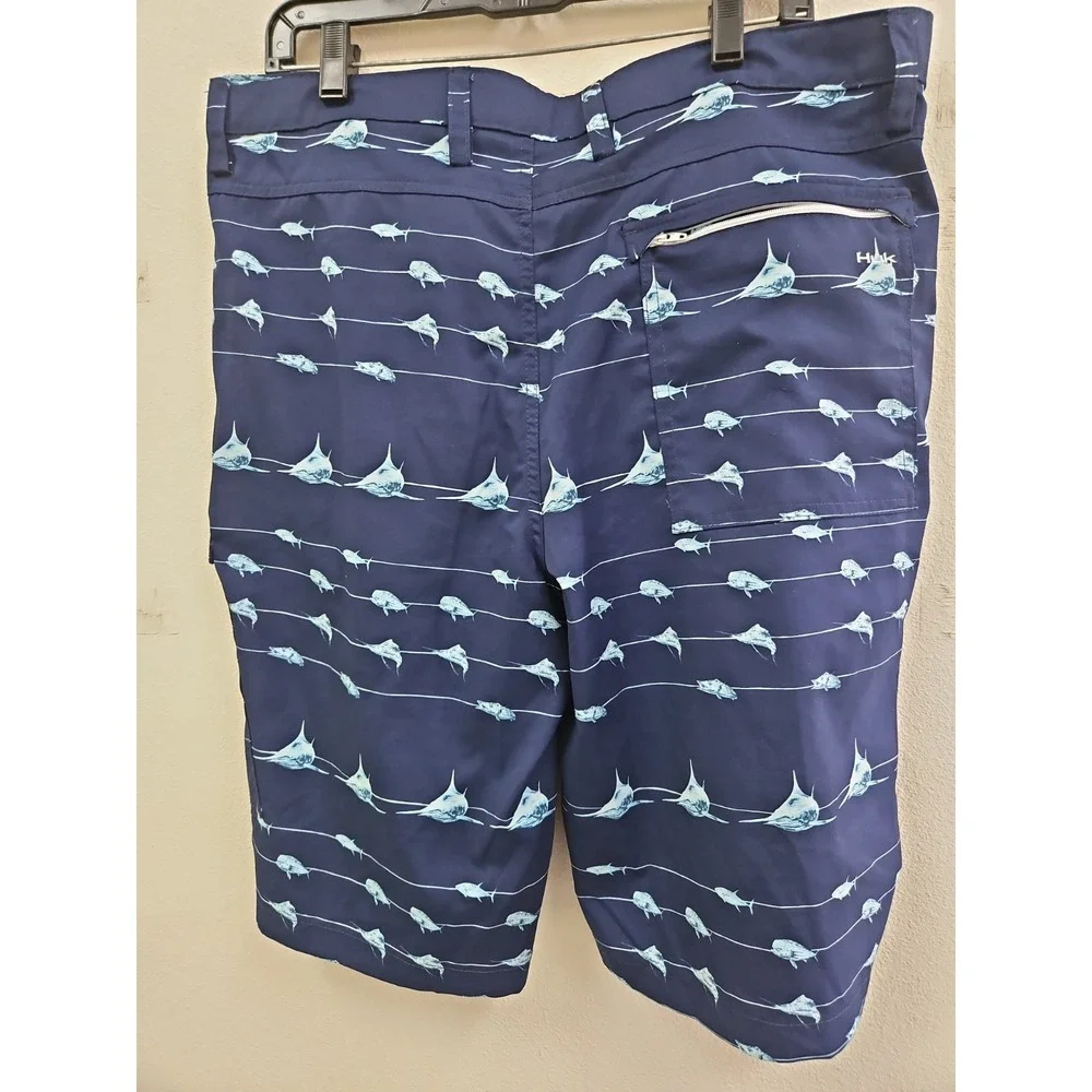 Huk Shorts Mens 36  Swordfish Print 11